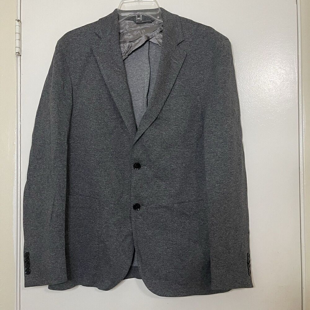 NWOT TED BAKER Gray knit Blazer casual jacket double button size 40R